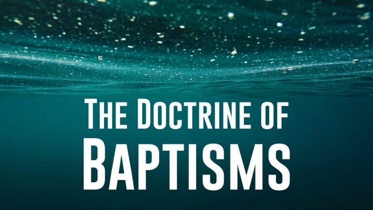 The doctrine of baptisms